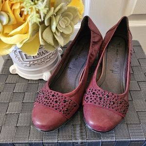 Jeweled leather loafers